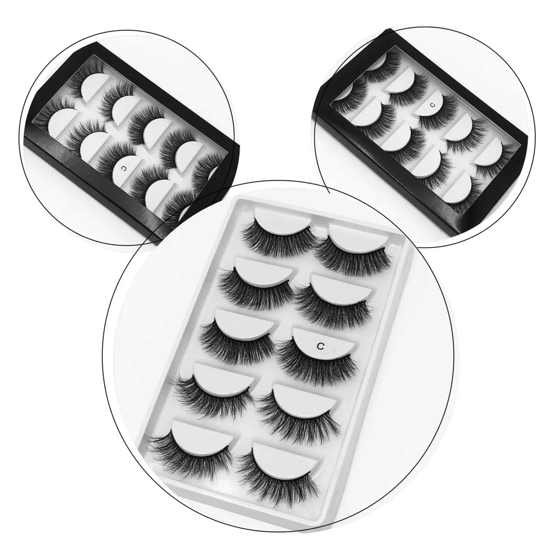 Новинка 1 коробка эйленды норковые накладные ресницы 5 набор ресниц натуральный