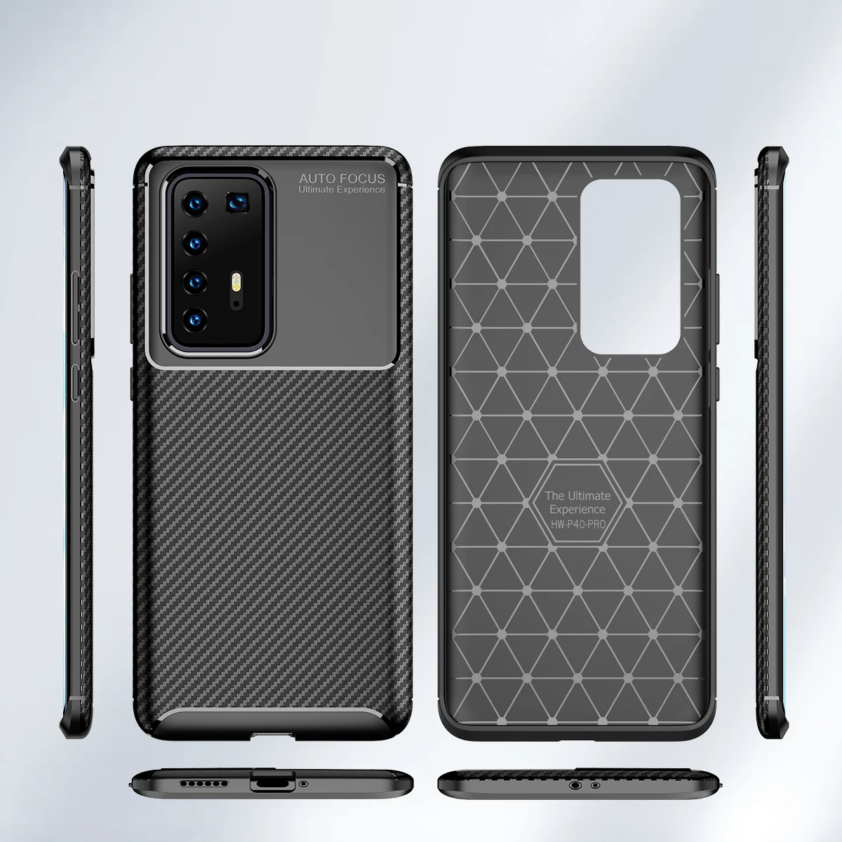 Матовый чехол для huawei P40 Pro Nova 5T 6SE Honor 20 mate 30 P30 мягкий резиновый из углеродного