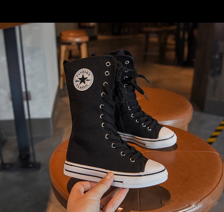 Bakkotie Kids Autumn Fashion Boots Baby Girls New White Sports High Boots Children Breathable Non-slip Black Casual Shoes