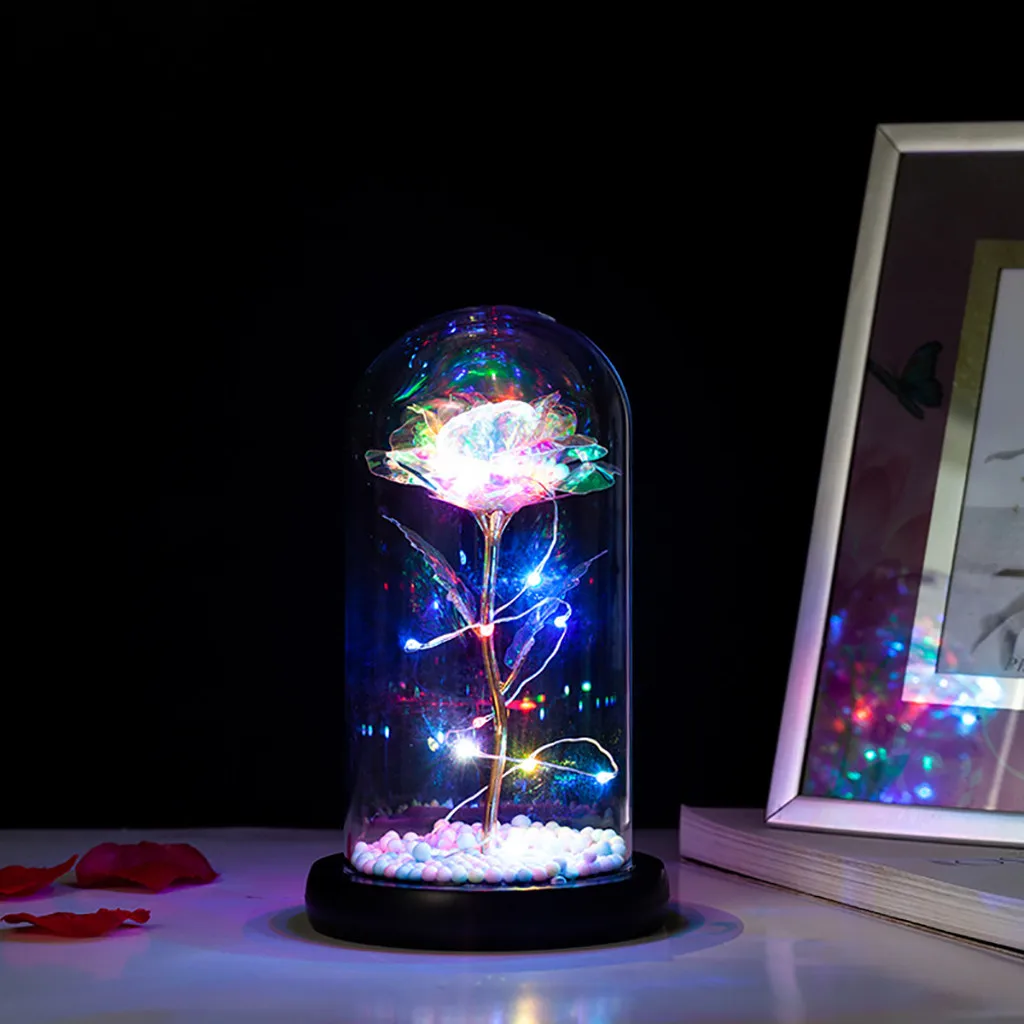 Вечный цветок стекло креативный подарок на день Святого Валентина стеклянная