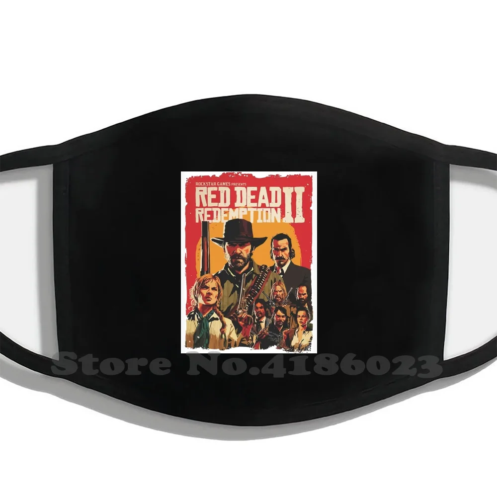 

Red Poster Fashion Funny Mouth Mask Red Logo Cowboy Dead Game Games Redemption Red Redemption 2 Rdr2 Arthur Morgan Gamng