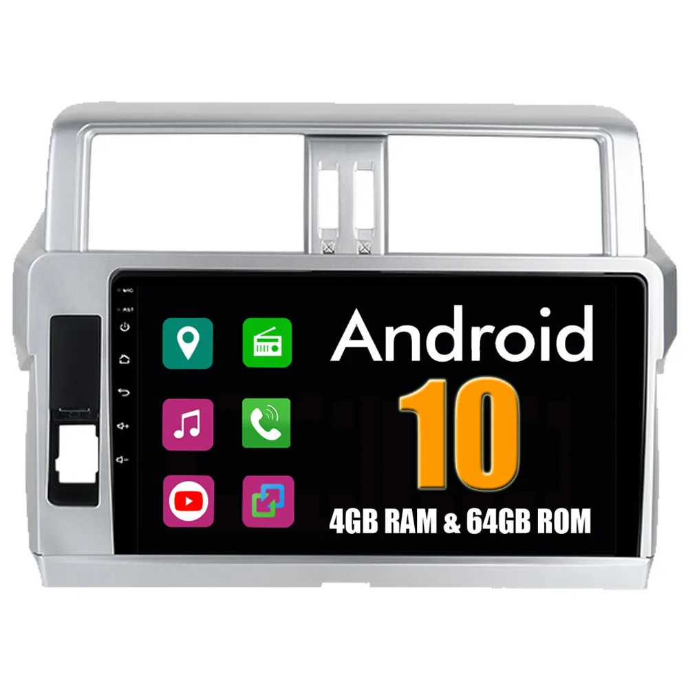Для Toyota Prado 150 2014 2015 2016 Android 10 автомобильный магнитофон GPS + ГЛОНАСС Wifi Mirror Link 4G Bluetooth