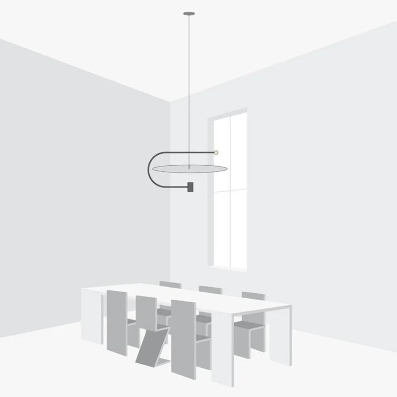 

Danish Designer Chandelier Lighting Post-modern Minimalist Restaurant Pendant Lamp Lighting Hanging Bedroom Art Decor Fixture