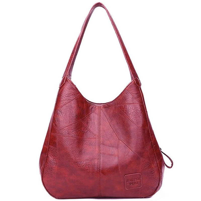 Wine red Новинка, винтажные кожаные роскошные сумки, женские сумки, дизайнерские сумки, известный бренд, женские сумки, Большая вместительная сумка для женщин - Цвет: Wine red