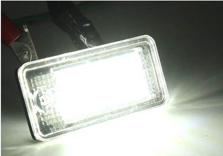 Автомобильный светодиодный Подсветка регистрационного номера 12V лампа для освещения номерного знака Лампы Комплект для Audi A3 S3 A4 S4 B6 B7 A6 C6 S6 4,9 2 шт./компл