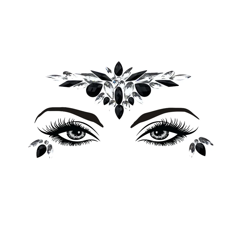 Временные Стразы блестящие тату-наклейки набор полимерные наклейки для лица в