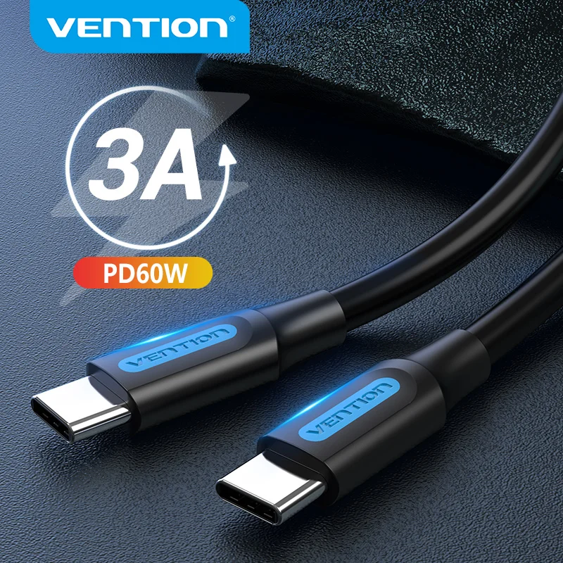 Фото Кабель Vention PD 60 Вт USB-C/USB Type C для быстрой зарядки 4 0 USB-C Macbook Pro Huawei P30 Samsung S20 Кабель Vention PD 60 Вт USB-C/USB Type C для быстрой зарядки 4 0 USB-C Macbook Pro Huawei P30 Samsung S20