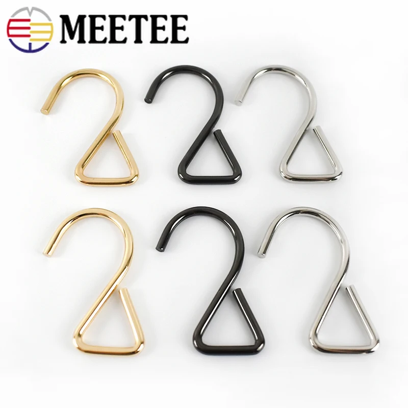 

10/20pcs 20/25mm Metal S Hooks Clothing Towel Bar Kitchen Hanger Buckles for Webbing Strap DIY Hardware Accessories BF629