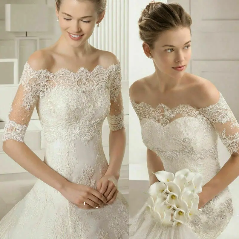 

Свадебный пиджак с открытыми плечами, кружевные мягкие свадебные накидки с коротким рукавом