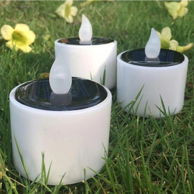 Светодиодный ные свечи светильник солнечные Пламенные для дома бара спальни