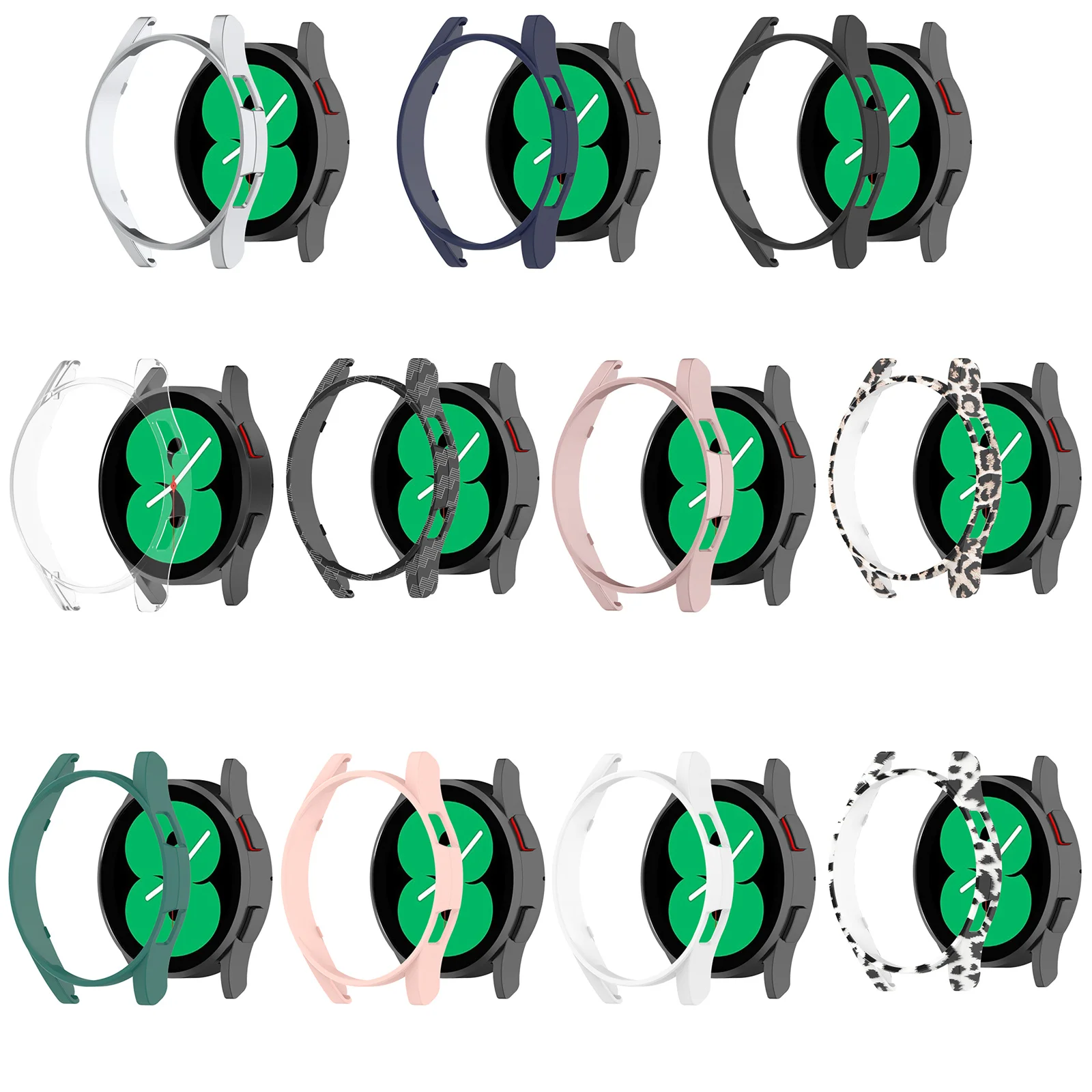 Тонкий чехол из поликарбоната для Samsung Galaxy Watch 4 40 мм Φ 44 рамка высокого качества