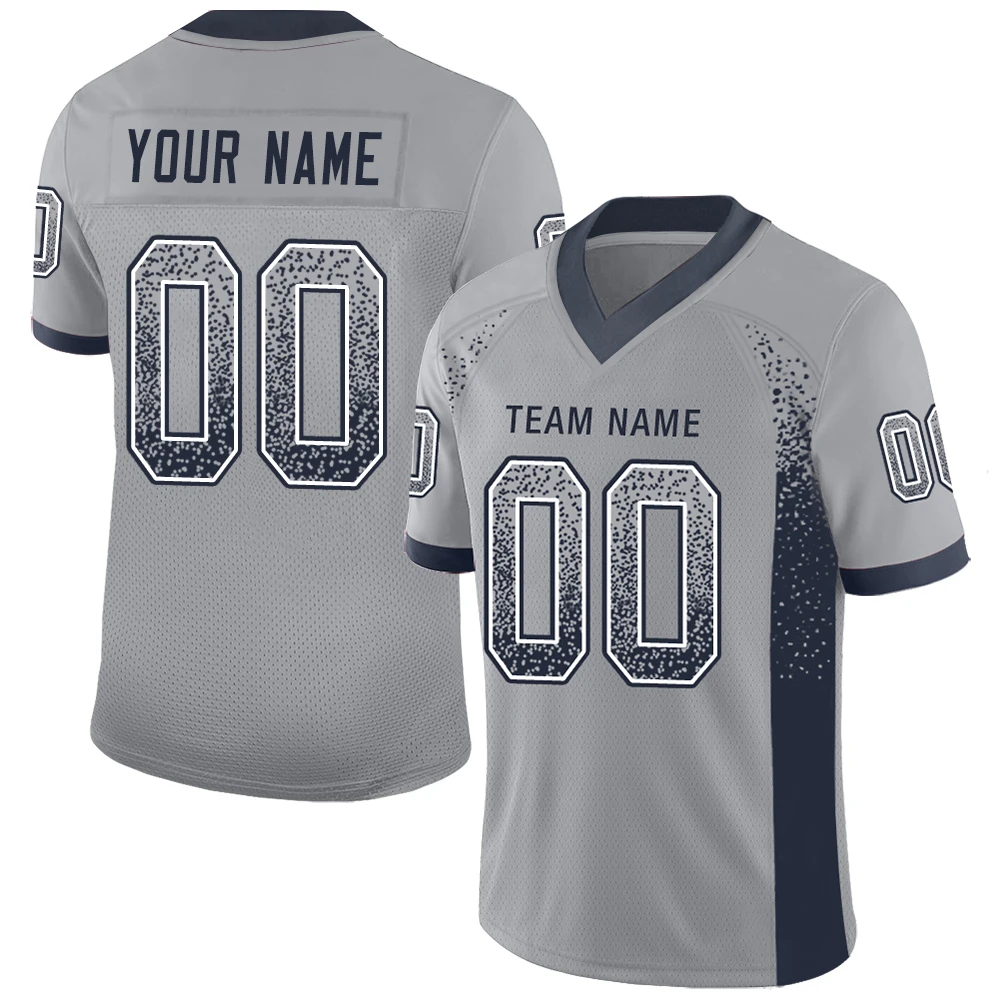 Custom American Football Jersey Graffiti Gradient Color Printing Team Name Number Football Shirt Outdoor Rugby Jersey Men/Youth