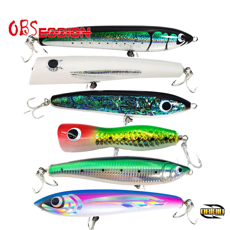 

65g90g120g140g Trolling Wood Stickbait Pencil Popper Tuna Boat Fishing Lure Topwater Long Casting Wobbler Carp Artificial Leurre
