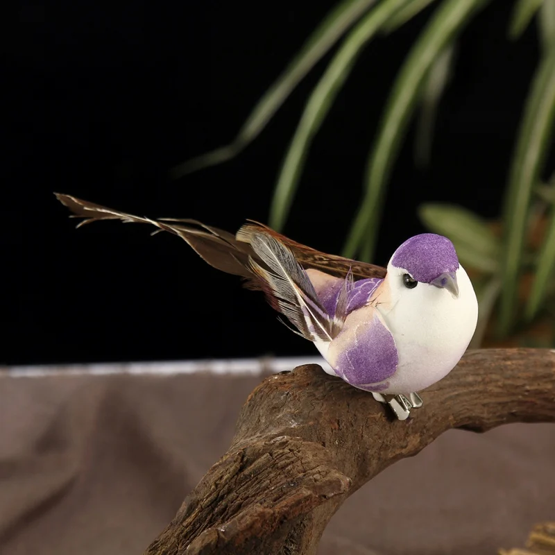 12 шт. поддельная птица искусственная пена Имитационные птицы с пером своими