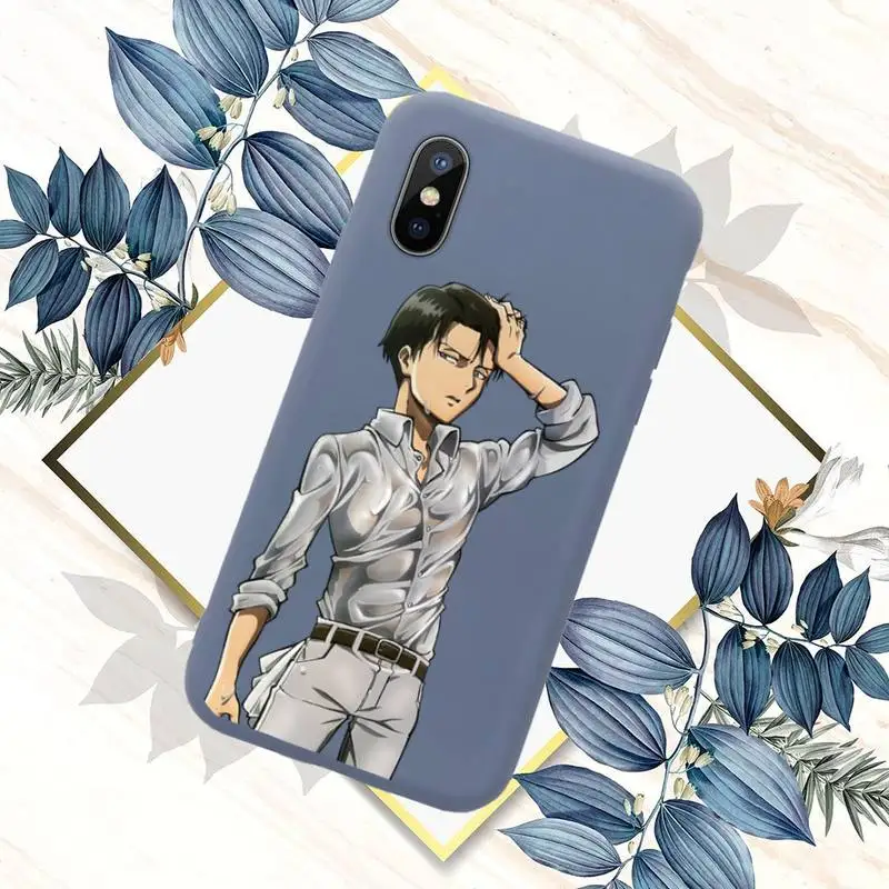 

Attack on titan Phone Case Blue Color for iPhone 11 12 Mini Pro MAX