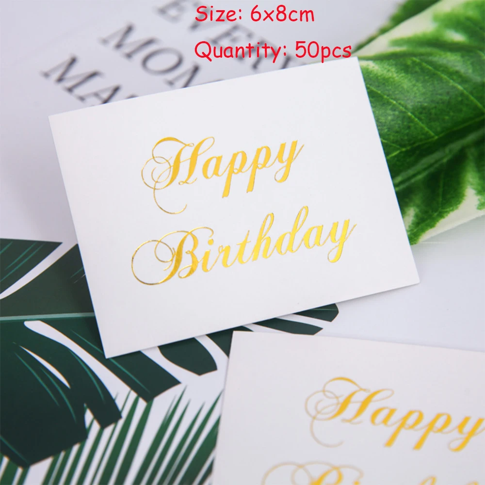 50 шт. мини золотые рельефные открытки &quotспасибо&quot &quotДень Святого Валентина&quot