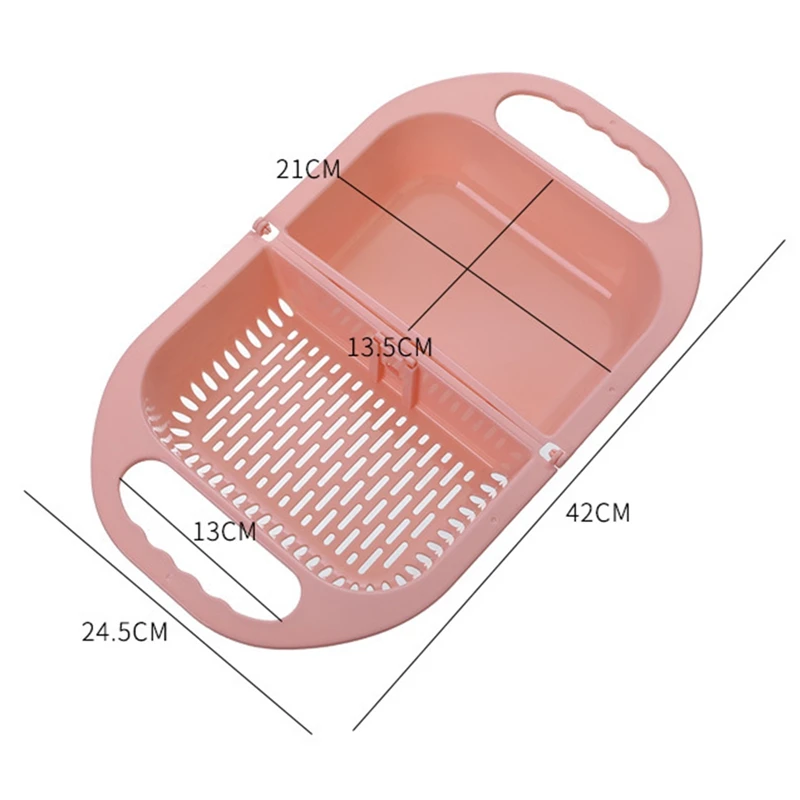 

Kitchen Drain Basket Bowl Plastic Foldable Washing Storage Basket Strainer Bowl Drainer Vegetable Fruit Cleaning Colander Tool