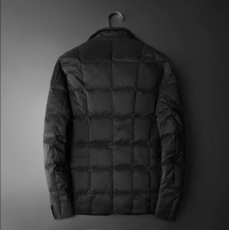 Мужская тонкая куртка BATMO на белом утином пуху большие размеры 80% 208 2019|Мужские
