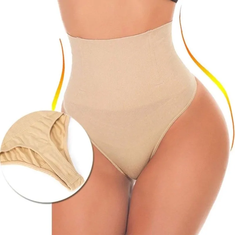 

Tummy Control Women High Waist Thong Body Shaper Butt Lifter Shapewear Underwear see through panties
