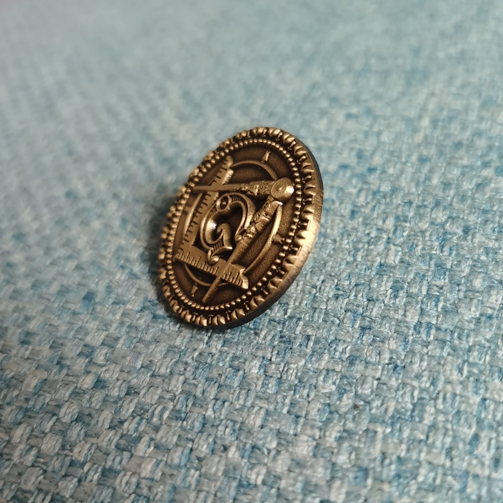 Оптовая продажа с фабрики 1 дюйм Латунь масонский значок на лацкан (ANT) эмблема|emblem