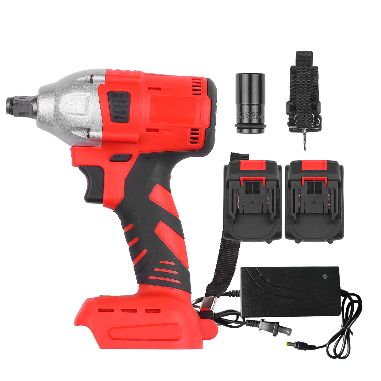 Электрический бесщеточный гайковерт 21 в беспроводной ударный 1/2 дюйма патрон