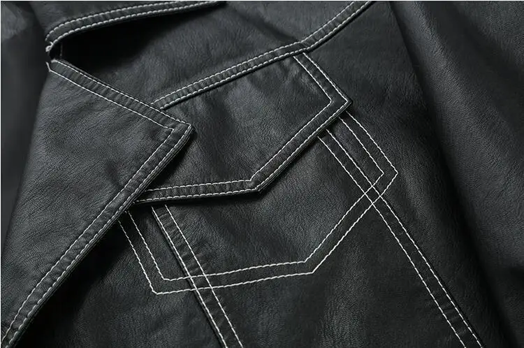 Winter Black Leather Jacket Women Korean Thin Loose Moto Jacket Female 2021 Spring Fashion Streetwear Lady Outerwear Biker Coats