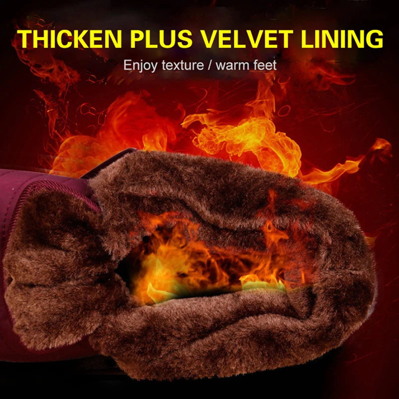 Winter Women Snow Boots Plush New Warm Ankle Boots for Women Boots Waterproof Women Sneakers Female Winter Shoes Women Booties