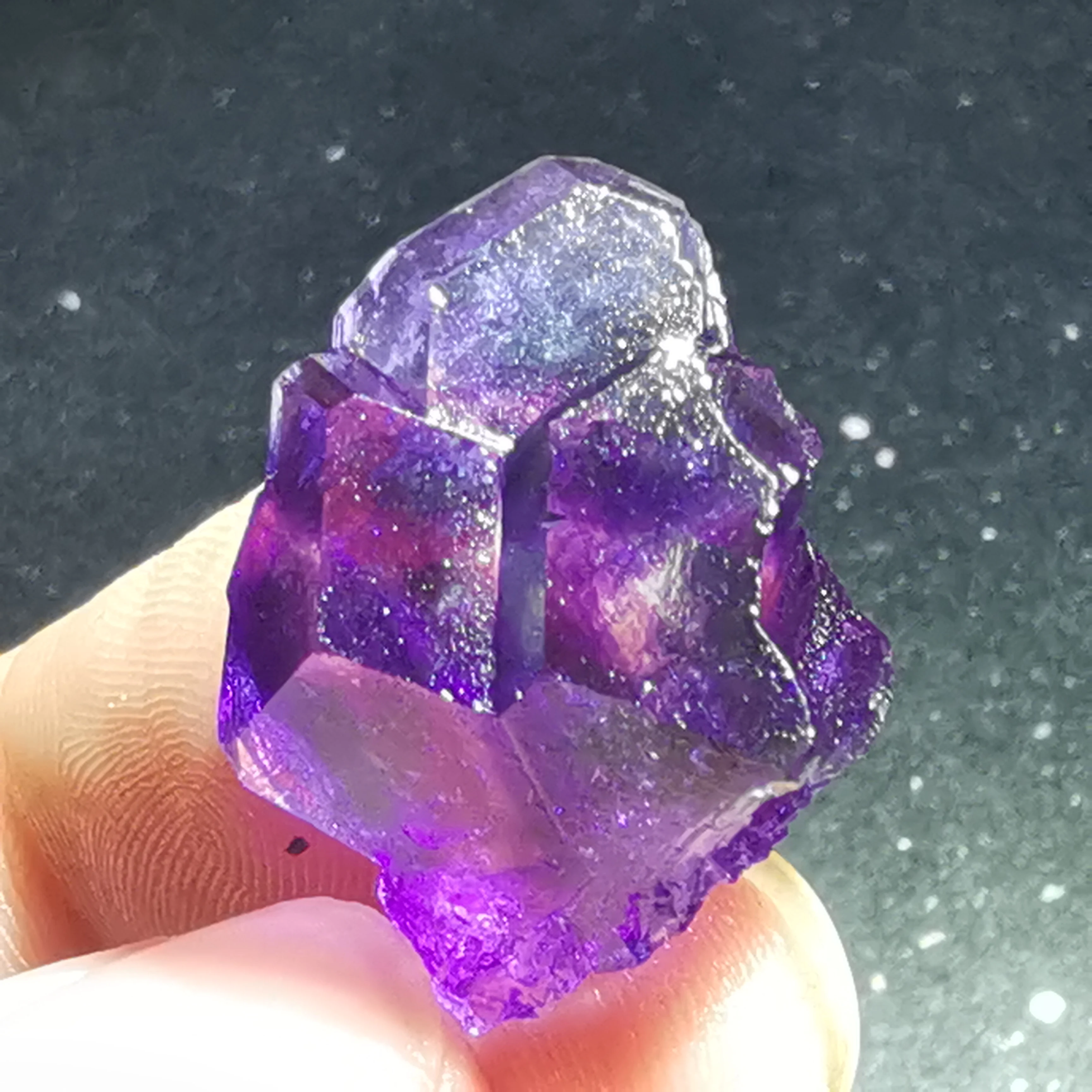 

3.5-10.4gNatural rare purple fluorite mineral specimen and stone decoration healing energy QUARTZ GEM