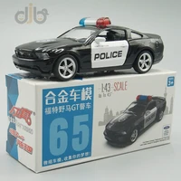 143 diecast car model toy mustang 2015 police patrol wagon pull back car