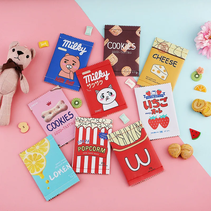 Creative PU Leather Square Cartoon Cookie Bear Coin Purse Korean Style Cute Cartoon Animal Prints Coin Bag Unisex Wallet&Holder