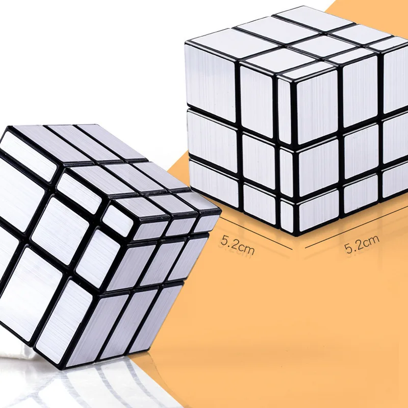Профессиональный волшебный зеркальный куб 3x3x3 2x2x2 золотистый серебристый литой с