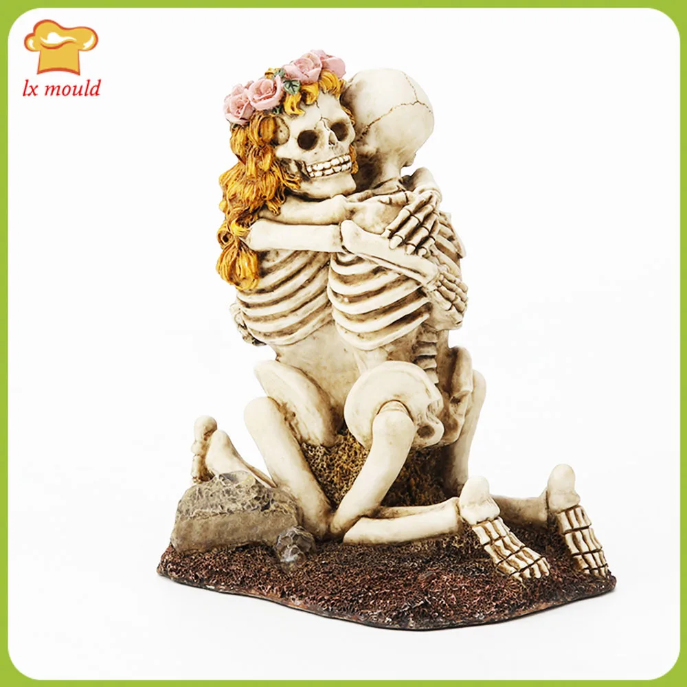 Новый скелет в виде жениха и невесты пресс форма для литья под давлением гипс