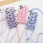 Ожерелье шнурок веревка чехол для Huawei Honor 20 10i 10X 9X 8X 8A 9C P20 P30 Pro P40 Lite E P Smart 2021 Y6 Y7 Y9 Prime 2019 крышка