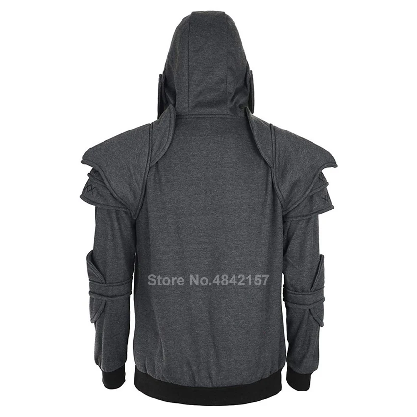 Мужские толстовки на шнуровке карнавальные Топы средневекового воина райдера с