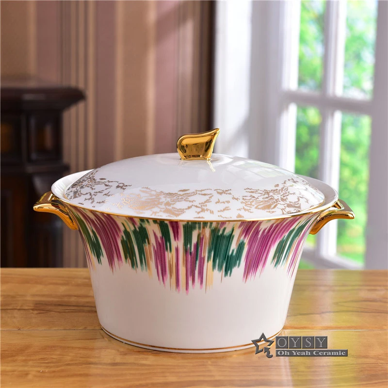 

Ceramic dinnerware set bone china fashion originality Colourful design 58pcs s Striped dinner housewarming