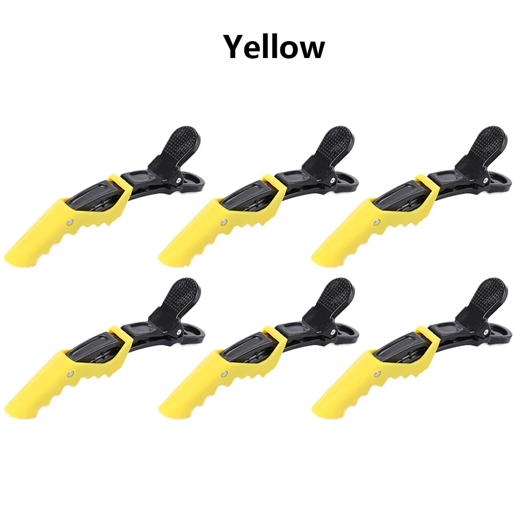 Yellow Профессиональный зажим для волос аллигатора для женщин заколки для волос Крокодил Зажимы для волос для девочек салонные Инструменты для укладки салонные зажимы для укладки - Цвет: Yellow