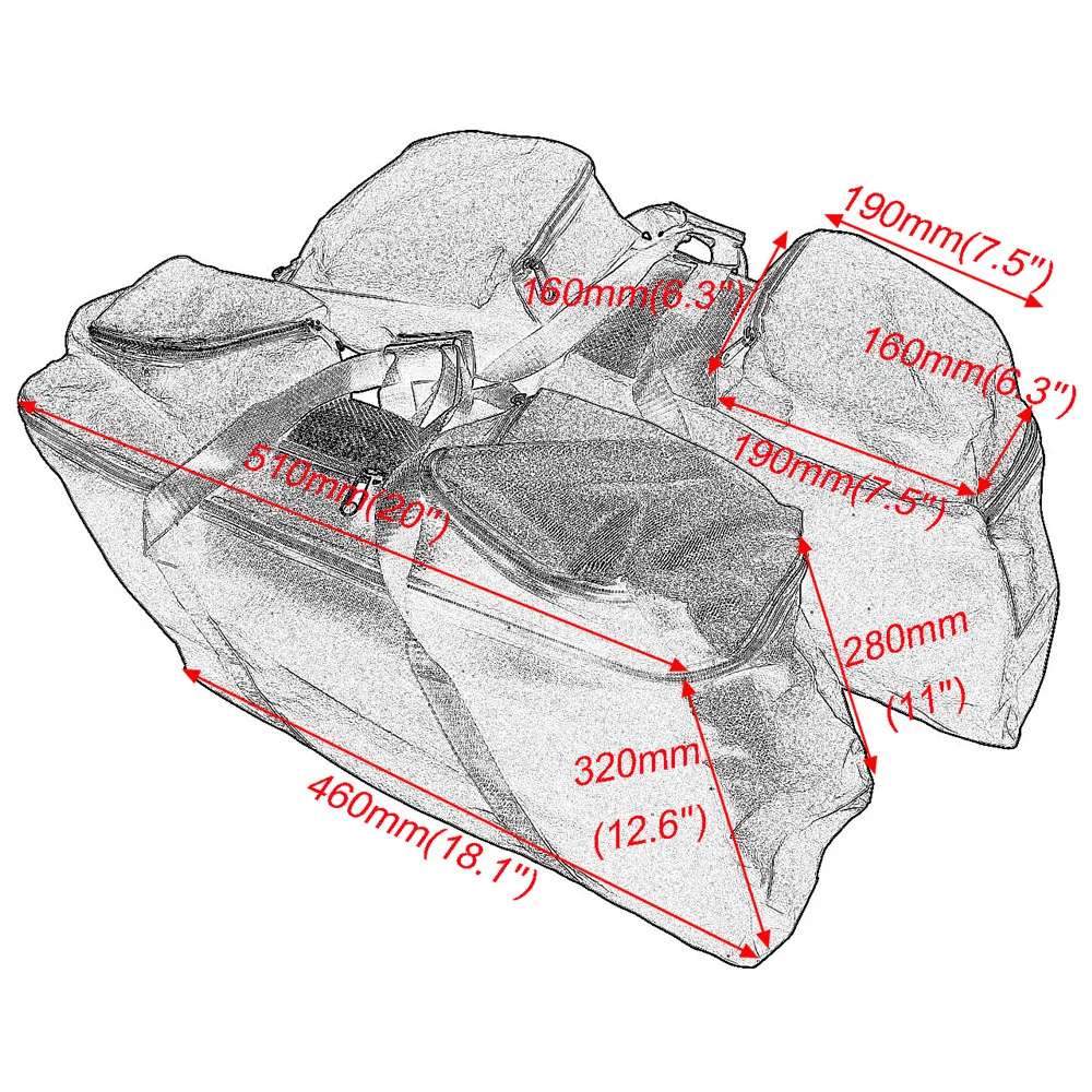 Черная Жесткая Сумка-сиденье для мотоцикла подкладка багажа мягкая Harley Touring Electra