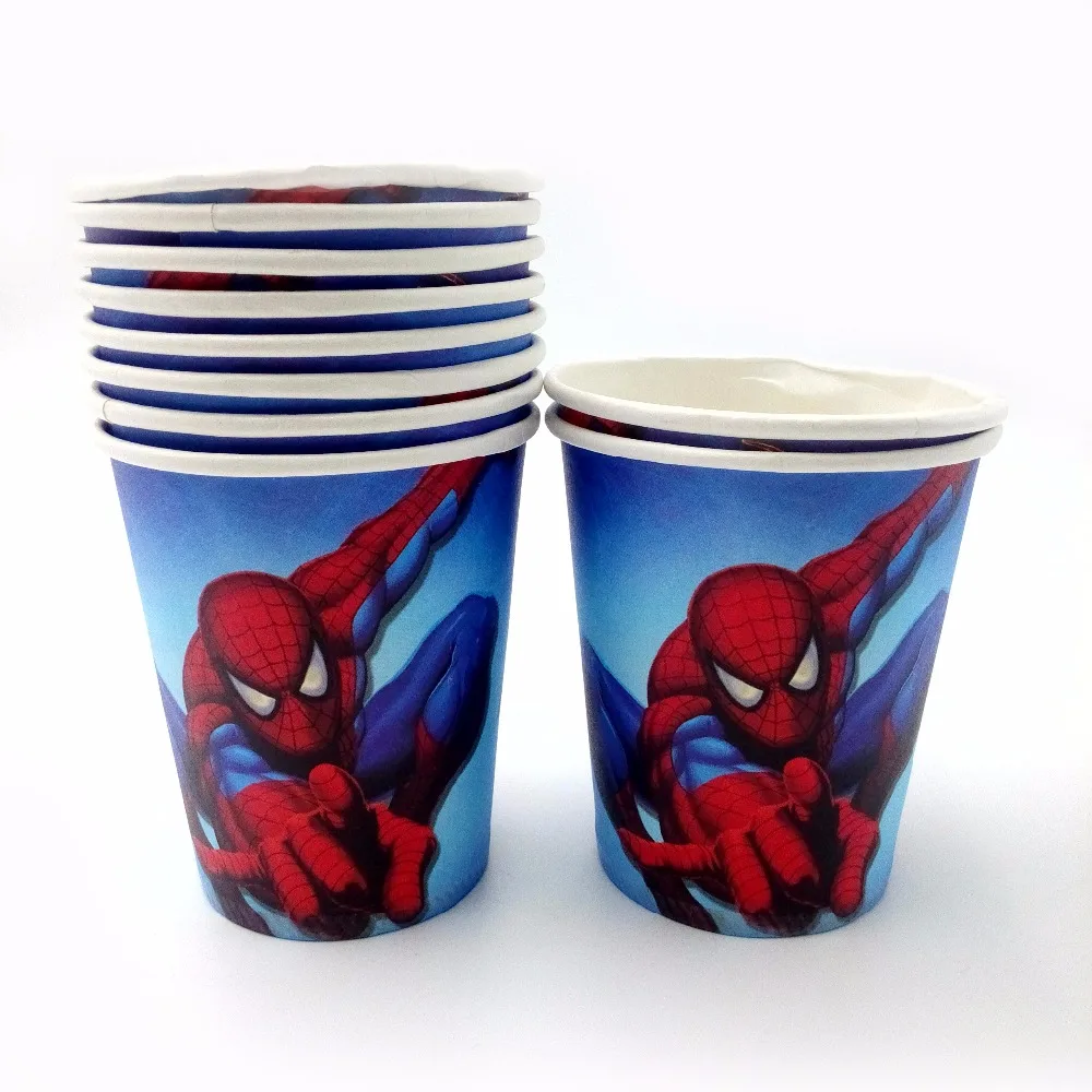 10 шт./лот Кубок Человека-паука мультфильм супергерой День Рождения украшения