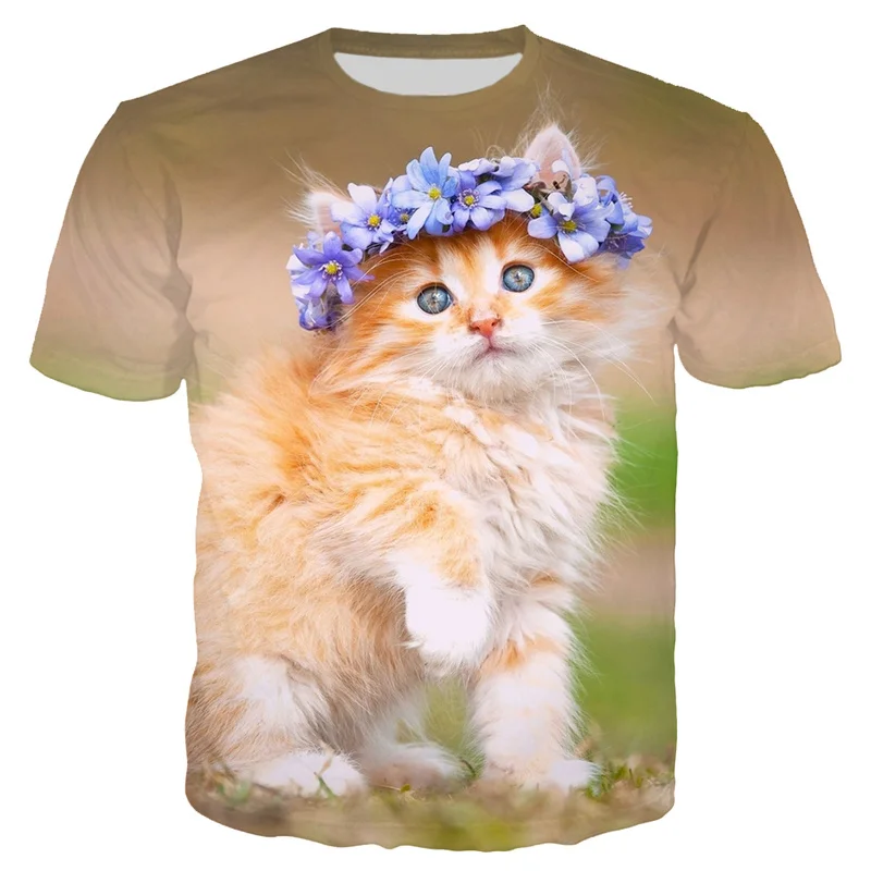 

CLOOCL Men's T Shirt Animal Love Horse 3D Print Cute Cat Tee Shirt Casual Streetwear Unisex Short Sleeve Harajuku Tops