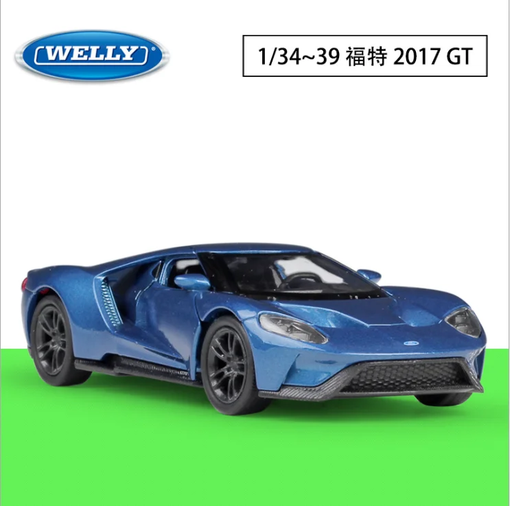 

Welly1: 36 Ford GT sports car simulation alloy car model return force car toy children's birthday new year Christmas gift