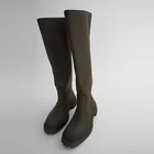 Topfightженские Сапоги выше колена ламинированные сапоги на плоской подошве цвета хаки и зеленого цвета Зимние Сапоги выше колена женская зимняя обувь размер 35-40