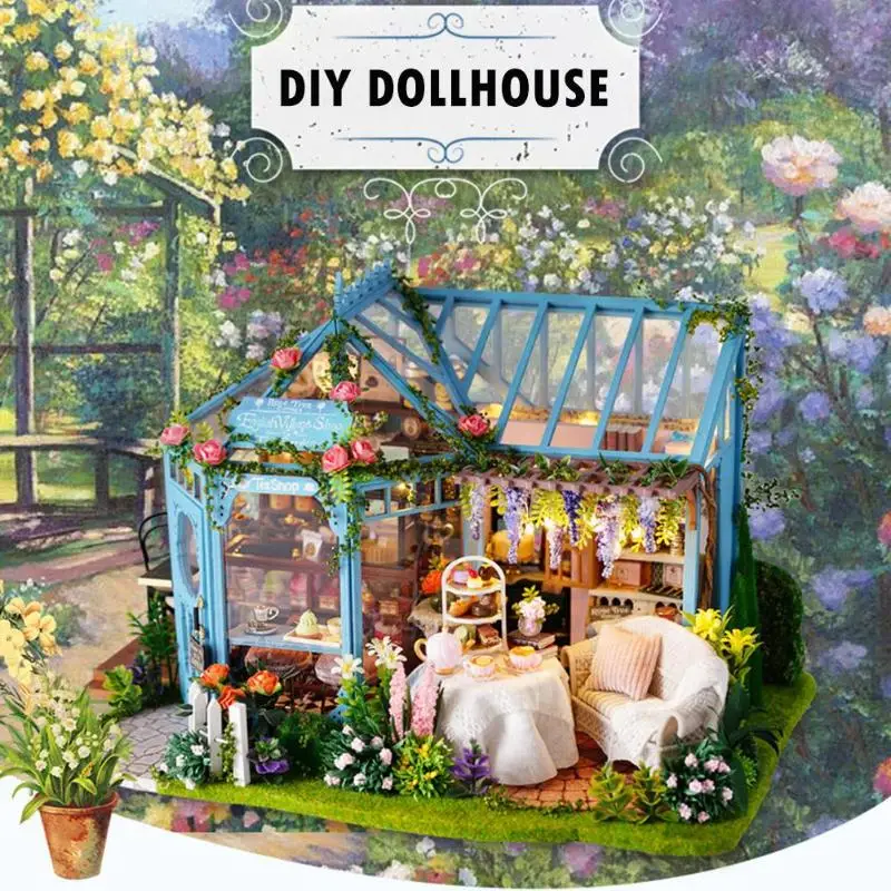 Сборка &quotсделай сам&quot деревянный дом игрушки модель кукольного домика мини