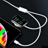 smart 2 in 1 magnetic wireless qi charger for apple watch series se654321 fast charging cable for all iphone and ipads