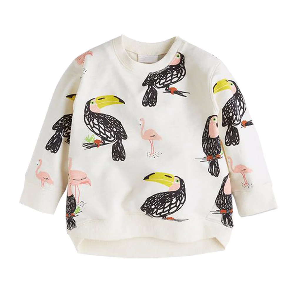 # LHB42 милые топы с принтом фламинго для мальчиков и девочек|Тройники| |