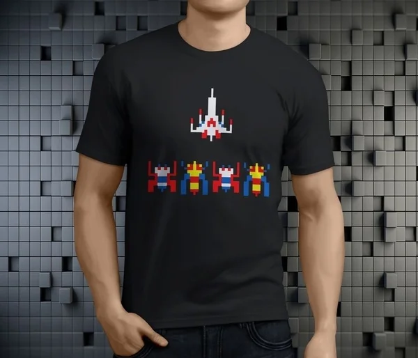 

Gift T Shirt New Popular Galaga Retro Alien Ship Game Men'S Black T-Shirt