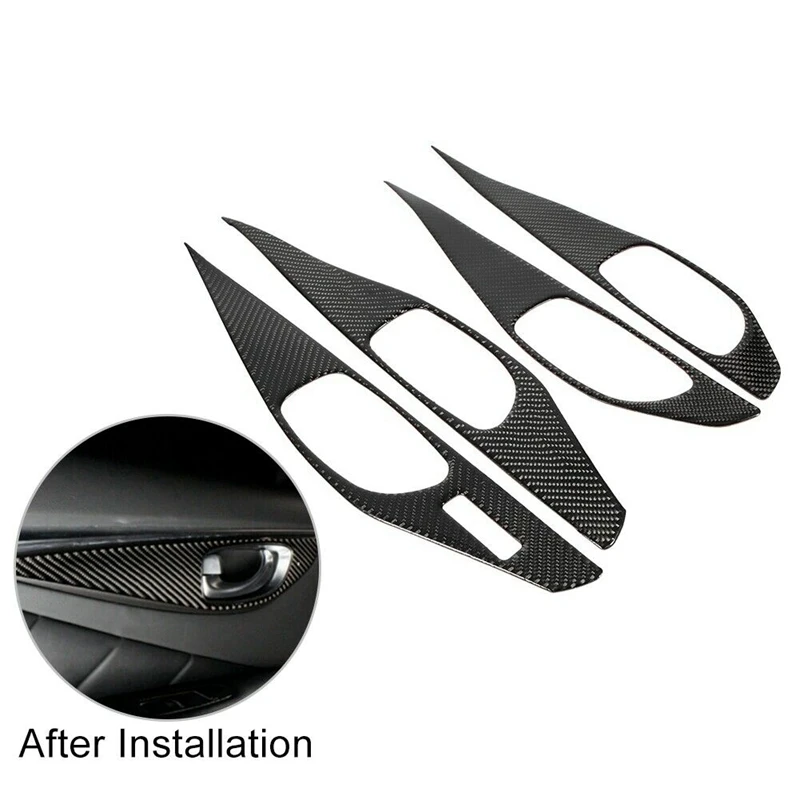 

4Pcs Carbon Fiber Inner Door Handle Panel Sticker Cover for Infiniti Q50 2014-19