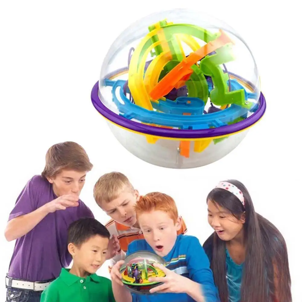 100 шагов маленький большой размер 3D лабиринт волшебный вращающийся шар мраморная