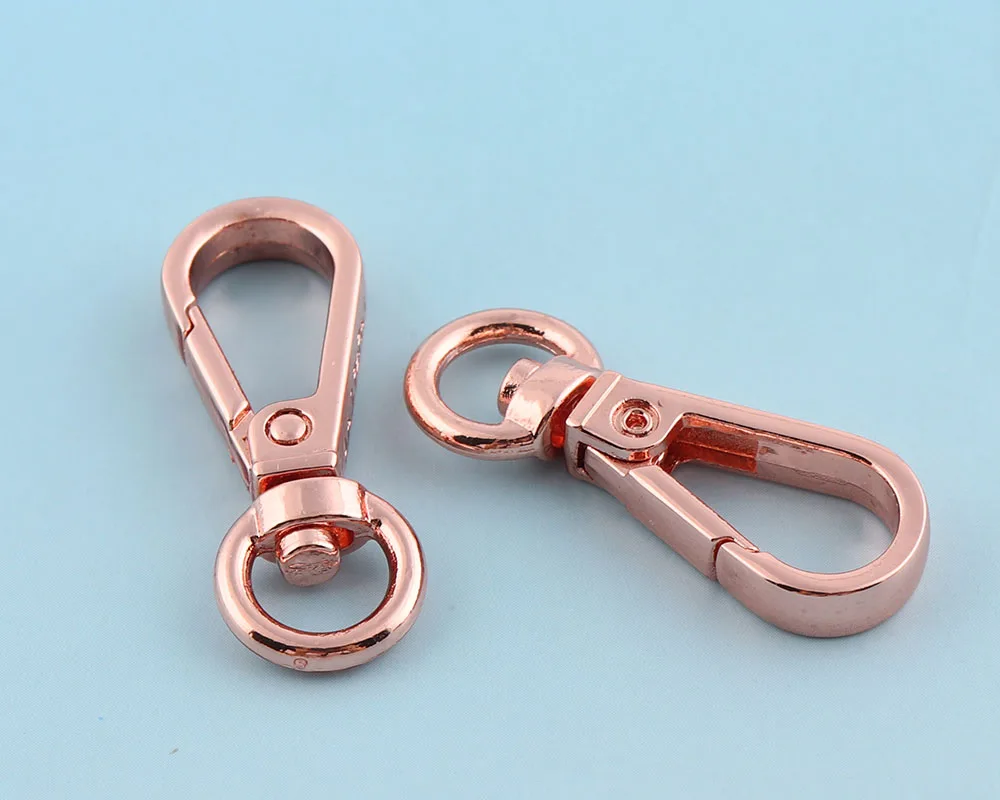 Rose gold Swivel Clasp 10pcs 35*12mm Lanyard clasp Metal Lobster key chains Snap Hook Purse leash |