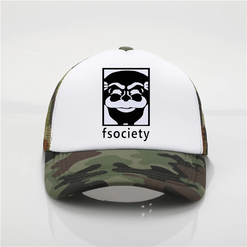 

Fashion Hat Mr Robot Fsociety baseball cap Men women Summer Trend Cap Youth Joker sun hat Beach Visor