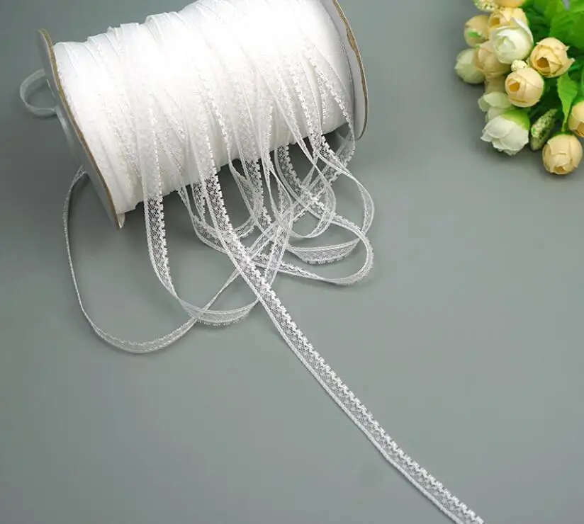 20 м/лот тонкие милые черного и белого цветов с декоративной шнуровкой отделкой